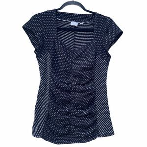 Anthropologie black & white top